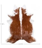 Brazilian Hereford Cowhide Rug Size 7'10 L x 6'5 W 6702 - Image 4