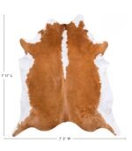 Brazilian Hereford Cowhide Rug Size 7'11 L x 7'2 W 6716 - Image 4