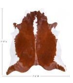Brazilian Hereford Cowhide Rug Size 7'11 L x 7'6 W 6720 - Image 4