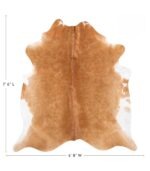 Brazilian Brown and White Cowhide Rug Size 7'6 L x 6'8 W 8600 - Image 4