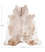 Brazilian Palomino and White Cowhide Rug Size 7'9 L x 7'5 W 8924 - Image 4
