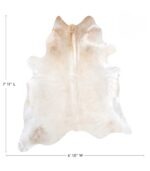 Brazilian Palomino and White Cowhide Rug Size 7'11 L x 6'10 W 8992 - Image 4
