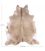 Brazilian Palomino and White Cowhide Rug Size 8'1 L x 6'10 W 8954 - Image 4