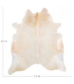 Brazilian Palomino and White Cowhide Rug Size 8'1 L x 7'2 W 8939 - Image 4