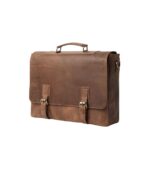 The Cristoph Vintage Tan Leather Messenger Bag - Image 4
