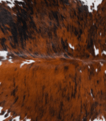Tricolor Brindle Mix Cowhide Rug Size 6'8 L x 6'4 W 8256 - Image 4