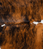 Tricolor Brindle Mix Cowhide Rug Size 7'1 L x 7'3 W 8290 - Image 4