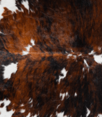 Tricolor Brindle Mix Cowhide Rug Size 7'5 L x 6'7 W 8223 - Image 4