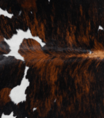 Tricolor Brindle Mix Cowhide Rug Size 7'8 L x 7'0 W 8232 - Image 4