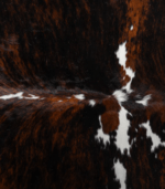 Tricolor Brindle Mix Cowhide Rug Size 7'9 L x 7'4 W 4108 - Image 4