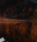 Tricolor Brindle Mix Cowhide Rug Size 7'10 L x 6'9 W 8206 - Image 4