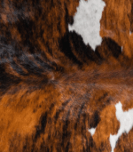 Tricolor Brindle Mix Cowhide Rug Size 8'0 L x 6'8 W 8187 - Image 4