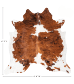 Tricolor Cowhide Rug Size 6'5 L x 6'4 W 9347 - Image 4