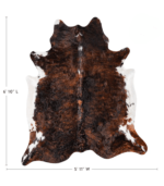 Tricolor Cowhide Rug Size 6'10 L x 5'11 W 9244 - Image 4