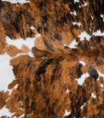 Tricolor Cowhide Rug Size 7'4 L x 6'9 W 8235 - Image 4