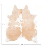 Brazilian Palomino and White Cowhide Rug Size 6'11 L x 5'9 W 9204 - Image 4