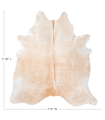Brazilian Palomino and White Cowhide Rug Size 7'10 L x 7'0 W 8565 - Image 4
