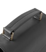 The Sandra Grey Leather Saddle Bag - Image 4