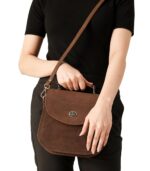 The Sandra Vintage Tan Leather Saddle Bag - Image 4