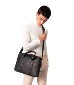 The Captain Black Leather Briefcase - Image 4