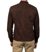 Blain Mocha Suede Bomber Jacket - Image 4