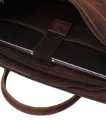 The Preston Vintage Distressed Brown Leather Briefcase - Image 4