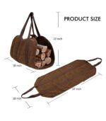 Large Waterproof Canvas Firewood Carrier - Image 4