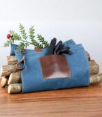 Leather and Waxed Canvas Firewood Carrier - Image 4