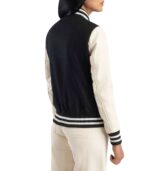 Savant Black & White Hybrid Varsity Jacket - Image 5