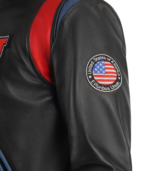 Liberte USA Black Leather Varsity Jacket - Image 5