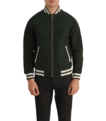 Pascal Green Suede Varsity Jacket - Image 5