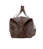 The Dale Duffle Vintage Distressed Brown Leather Duffle Bag - Image 5