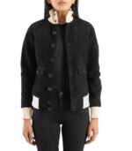 Sasha A1 Black Suede Bomber Jacket - Image 5