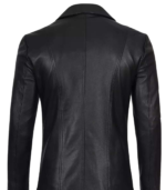 Men's Black Lapel Leather Blazer – Anders - Image 4