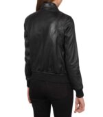 Westa A-2 Black Leather Bomber Jacket - Image 5