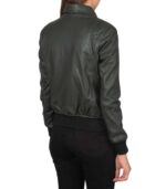Westa A-2 Green Leather Bomber Jacket - Image 5