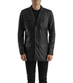 Ray Cutler Black Leather Blazer - Image 5