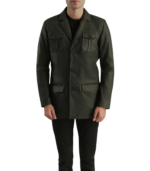 Ray Cutler Green Leather Blazer - Image 5