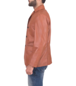 Men's Tan Brown Leather Blazer – Birger - Image 5