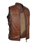 Men's Brown Leather Vest – Vilhelm - Image 5