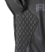 Women's Skull-Graphic Leather Riding Jacket - Mette - Image 5