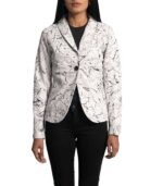 Women's White Leather Blazer ? Nora - Image 5