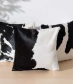 Black and White Cowhide Pillow - Image 5