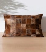 Brindle Cowhide Patchwork Pillow - Image 4