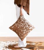 Brown Salt and Pepper Cowhide Pillow - Image 3