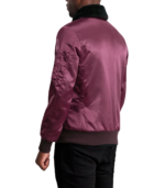 Clyde B-15 Maroon Bomber Jacket - Image 5