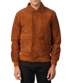 Coffmen Brown Suede A2 Bomber Jacket - Image 5