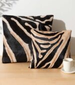 Zebra Safari Cowhide Pillow - Image 5