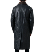 Cai Black Leather Shearling Coat - Image 5