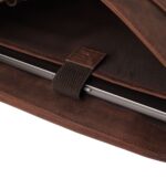 The Carismatico Vintage Distressed Brown Leather Messenger Bag - Image 5